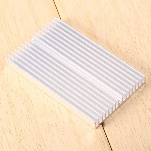 Aluminium Heat Sink/Cooling Fins, Large, Aluminium Heat Sink Diffusion Cooling Fin for LC COB LED Amplifier Transistor, 100 x 60 x 10 mm Heatsink for LED