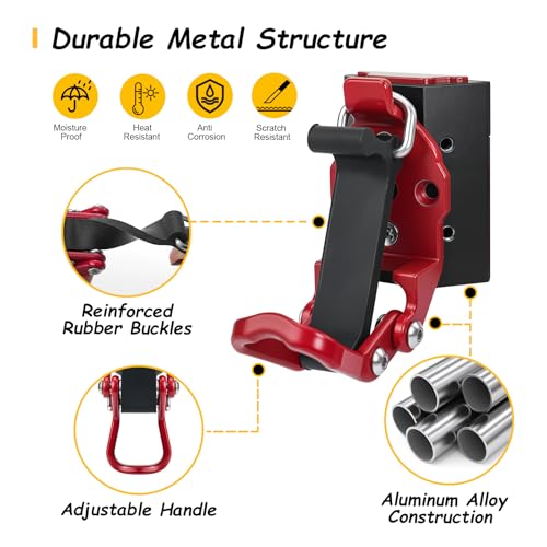RUKUHOT 2-pack long handle tool holders compatible with ToughBuilt StackTech tool boxes for axe, shovel, and poles