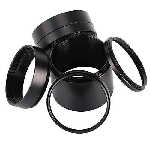 Srliya Set of Telescope Adapter spacers m42 Spacer kit 19×14×5 8pcs Set 3 5 7 10 12 15 20 30mm Lens Adapter Extension Tube Astronomical Telescope Accessory