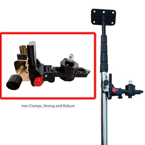 [Australia - AusPower] - Fine Tuning Bracket Level Adapter L Shape Magnetic Pivoting Base with Adjustable Clip for Wall Ceiling Mounted 