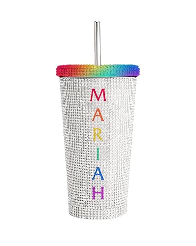 Mariah Carey Official Pride Rainbow Bedazzled Tumbler