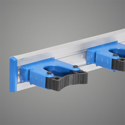 [Australia - AusPower] - Unger Professional Hang-Up 5-Bracket Storage Organizer  Home, Basement, or Garage Tool Organizer Wall Mount, Cleaning Tool Organizer, Wall Rack for Hanging Brooms, Mops, Squeegees & Scrubbers 