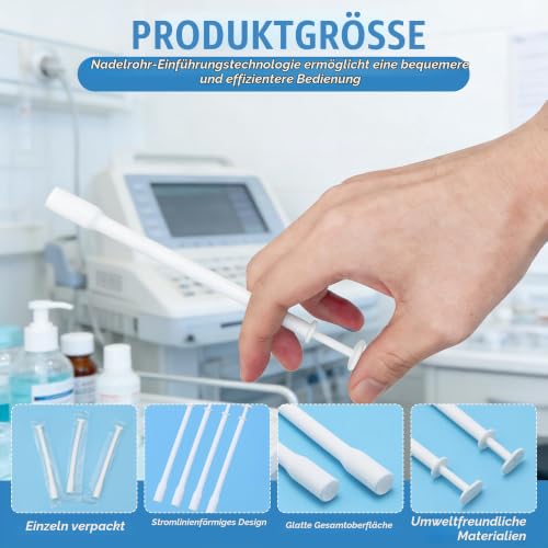 Pack of 30 Disposable Vaginal Cream Applicators for Approx. 1cm Capsules | Hygienic syringe for Vagisan lactic acid suppositories, hygienic thread applicators for most suppositories