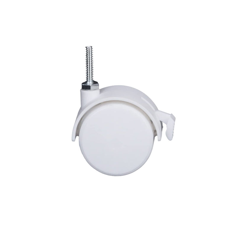 [Australia - AusPower] - 2 Inch Casters Swivel Stem Caster Wheel 1/4" - 20 x 1" New PP Furniture Shelving Casters Replacement Castors with Brakes (with Brake-White) With Brake-White 