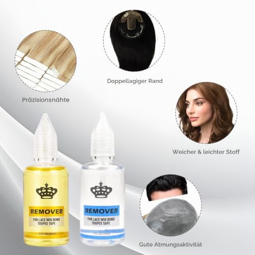 Roinaid Pack of 2 Tape Remover for Extensions Removal Bonding Removal of Adhesive Residue Cosmetic Hair Systems