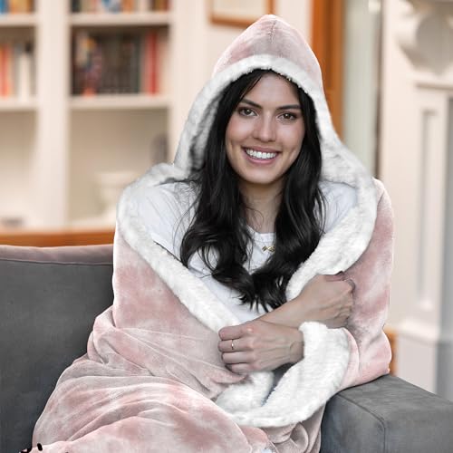 Spoiled Wife Fleece Wearable Blanket Hoodie - Mothers Day Gifts for Wife from Husband - Birthday Wife Gift Ideas