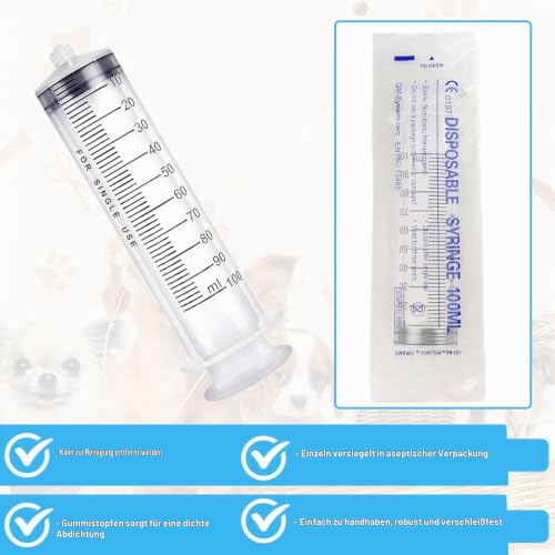 12 Piece Needle-Free Dispensing Syringe Set 1-100ml | Clear scale for measuring, dispensing and transferring liquids - for laboratory, glue, ink, oil, workshop and DIY