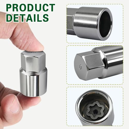 Surosha D-Wheel locking lug nut removal tool and professional locking lug nuts key for vehicle wheels