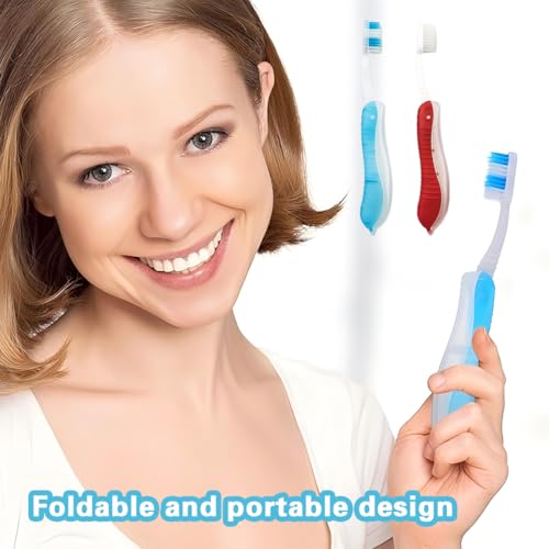 10 Pack Travel Toothbrushes, Foldable Travel Toothbrushes for Travel, Portable Manual Travel Toothbrushes for Adults, Camping, School, Business Trip