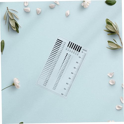High-precision measuring ruler for crack width testing in concrete, transparent plastic ruler with clear scales for scratches and stain detection, portable tester for surface inspection