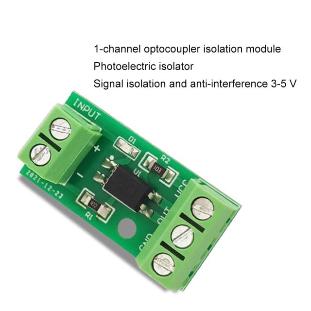 [Australia - AusPower] - 1Pc Green 1-Channel PC817 Optocoupler Isolation Module Optoelectronic Isolator Signal Isolation and Anti-Interference 3-5V 12V 24V Optocouplers Optoelectronic Products(3-5V) 