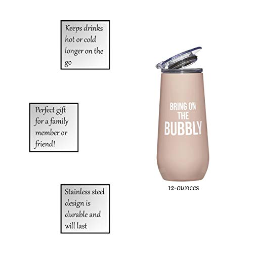 Santa Barbara Design Studio SIPS Drinkware Champagne Tumbler, 12-Ounce, Bubbly 12 Ounces