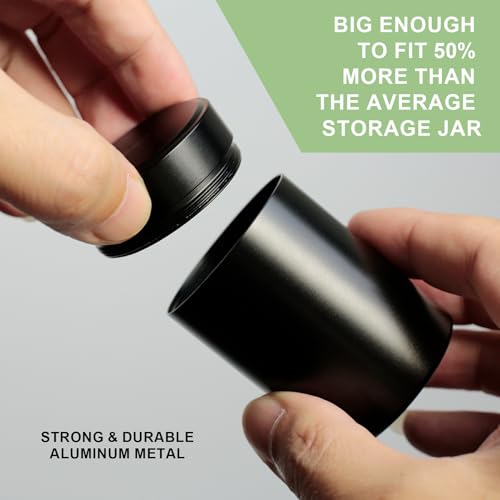 Spice Grinder Kit, Small Portable Spice Grinder with Storage Jar, Spring Tube, Grinder, Carry Case - Ideal for Families and Outdoors (Black)