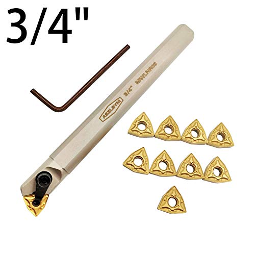 3/4" Lathe Internal Boring Bar Turning Tool Holder S20R-MWLNR08 with Indexable Carbide Turning Insert WNMG432