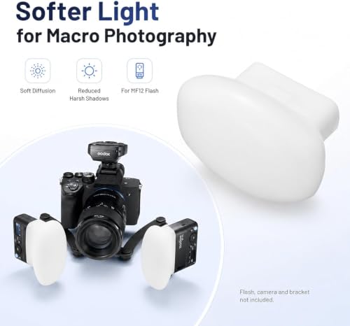 Godox MF-DD Diffuser Dome for MF12-DK1 Flash, Soft Light Modifier