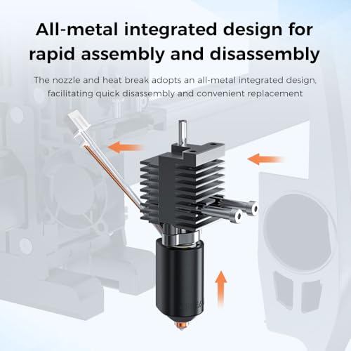 Creality K2 Plus Combo Hotend, Original K2 Plus Ceramic Heating Block Kit, Unicorn Quick-swap Nozzle Kit, 350°C High Temperature Resistance, All-Metal Integrated Design for K2 Plus 3D Printer K2 Plus heating block