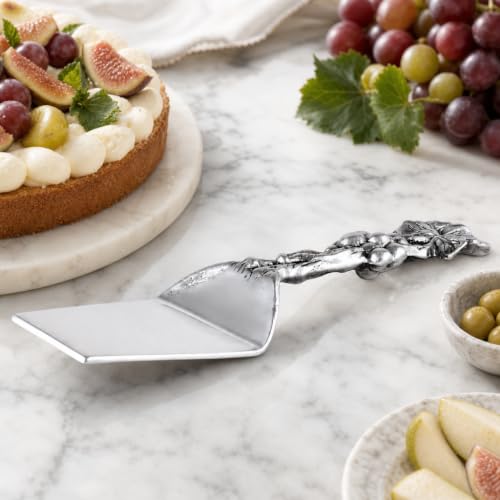 Arthur Court Grape Cake/Lasagna Server - Sand Cast Aluminum - Elegant Serving Tool - 10.75 Inch Long