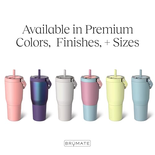 BrüMate Resa 35oz 100% Leakproof Travel Tumbler with Handle & Straw | Flexible SoftSip Straw | Silicone Sleeve for Durability | Stainless Steel | Cup Holder & Travel Friendly Water Bottle | (Zebra)