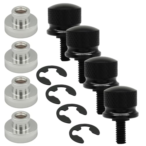 Jersvimc 4-piece black seat bolt screw nut kit, screw and bolt assortment set