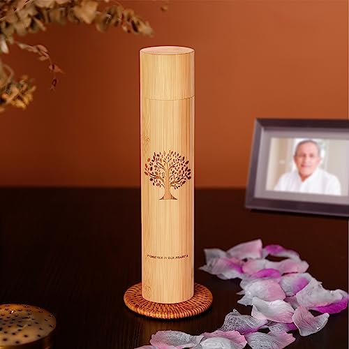 Very100 Small Scattering Urns for Human Ashes Adult,9''x2'' Scattering Tubes for Human Ashes,Eco Friendly Biodegradable Urns for Human Ashes(Set of 2,Tree of Life Pattern)