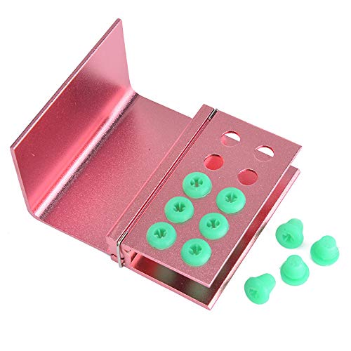 [Australia - AusPower] - 5Pcs 10 Holes Dental Burs Holder Block Case for CA/RA?FG Dental Autoclavable Burs Holder Pink 