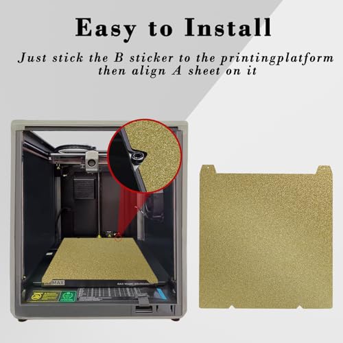 K1C 235x235mm Double Sided PEI Printing Plate Steel Textured Plate for K1/K1C/Ender 3 V3 KE/Ender 3 Pro/Ender 3 V2/Ender 3 V2 Neo, without Magnetic Base