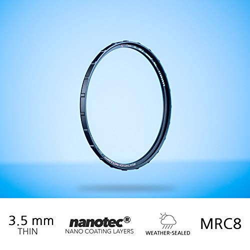 77mm X2 UV Filter for Camera Lenses - UV Protection Photography Filter with Lens Cloth - MRC8, Nanotec Coatings, Ultra-Slim, Traction Frame, Weather-Sealed by Breakthrough Photography 77mm