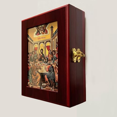 Needzo The Last Supper Mystical Supper Wall Hanging Icon Box and Table Decorative Box 7 1/2 Inch, Religious Gift For Man or Woman