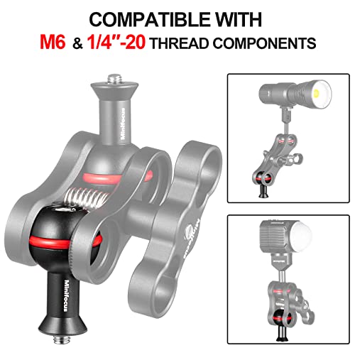 4Pcs Underwater Camera Buoyancy Float Kits & 1" Ball Adapter with M6 & 1/4" Threaded Stud