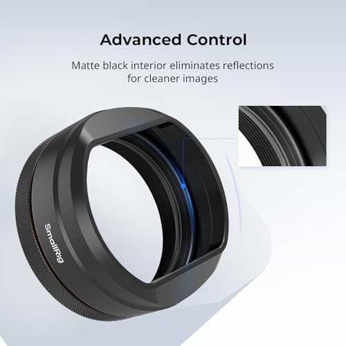 SMALLRIG UV Filter with Lens Hood Kit for FUJIFILM X100VI / X100V, UV Filter with 99% Light Transmission, Anti-Flare & Anti-Ghosting, Lens Hood in Aluminum Alloy, Black - 5850
