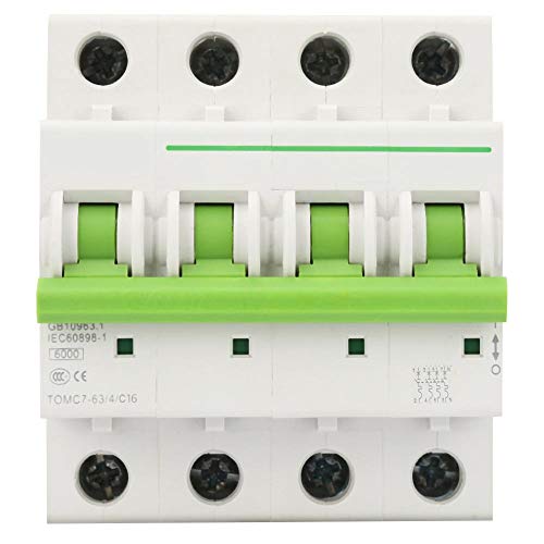 [Australia - AusPower] - TOMC7-63 4P C-Type 6KA Circuit Breaker Leak Protection Air Switch 380V / 415V AC, #-03. 16A 
