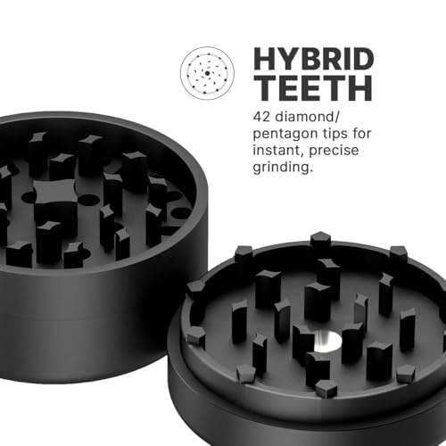 Grinder Premium MAGNO ULTRA SE | High Grade Anodized Aluminum 62 mm | Quick Connect Threadless System, N52 Magnets, Large Chamber, Diamond Teeth | Grinder for Herbs and Spices
