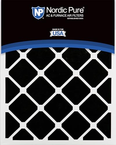 Nordic Pure 10x10x1 pleated MERV 7 carbon furnace air filters, 2-pack