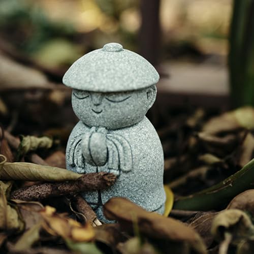 CLISPEED Small Buddha Statue Indoor Outdoor Zen Buddha Garden Ornament Spiritual Home Decor Figurine Sculpture 1.8 Inch