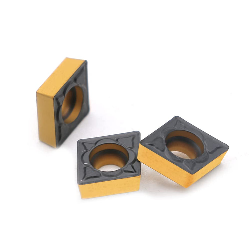 [Australia - AusPower] - CNC Carbide Inserts CCMT21.51 / CCMT060204-MD for Metal Cutting steel, Semi-Finishing chipbreaker for Turning Cutter, 10 PCS. 