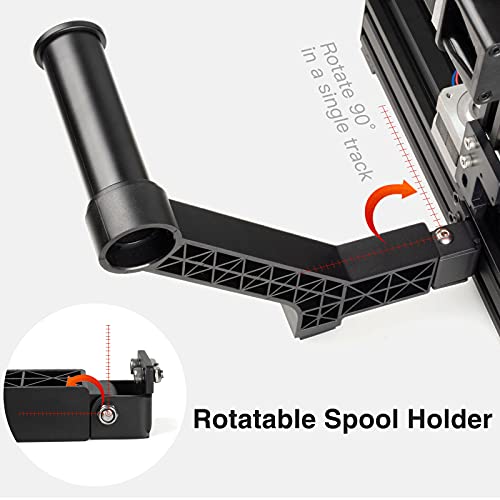 Creality Rotatable Filament Spool Holder Upgrade Kit Built-in Bearing 3D Printer Bracket for Ender 3,Ender 3 V2,Ender 3 Pro,CR10,Ender 5,Ender 5 Pro,Ender 3 Neo,Ender 3 V2 Neo 3D Printers
