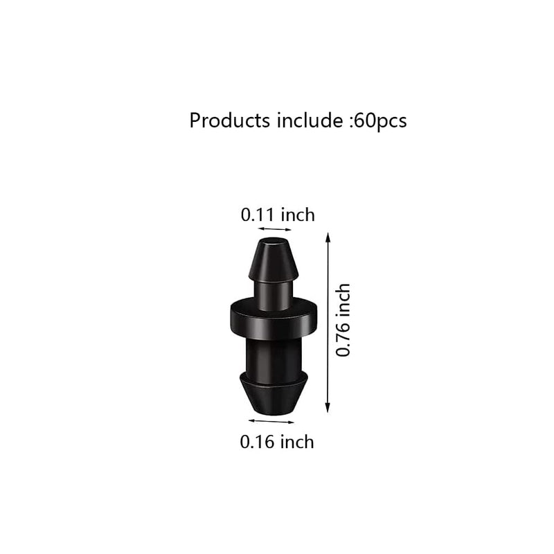 [Australia - AusPower] - 60 Pieces Drip Irrigation 1/4" Barbed Tubing End Plugs,Barbed Connectors End Cap for Drip or Sprinkler Systems 60 