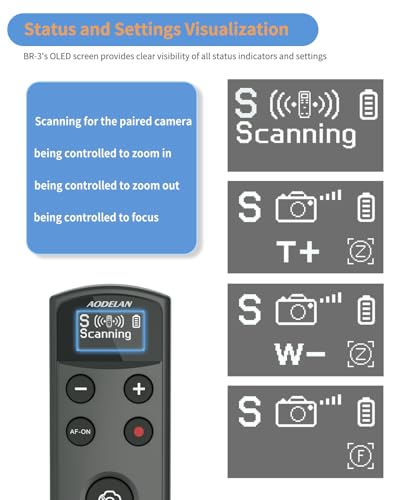 for Sony Camera Wireless Remote Control Rechargeable Shutter Release Update Black Remote for Sony