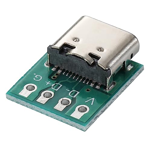 Greluma 6PCS 16 Pin Type-C Male to 2.54mm PCB Adapter USB C to DIP 4 Pin for Charging and Data Transfer USB C DIP-6