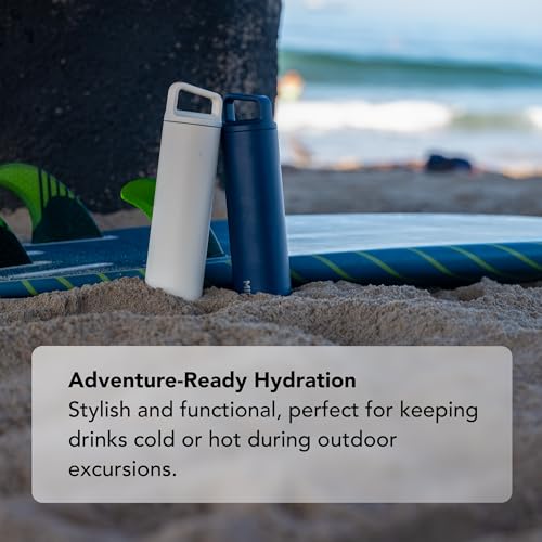MiiR Wide Mouth Water Bottle, 20oz Basal Gray- Recycled Stainless Steel 20 Ounces