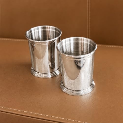 Arthur Court Engravable Stainless Steel Mint Julep Cup - Elegant Drinkware for Celebrations - 4 Inch Tall, Holds 14 oz