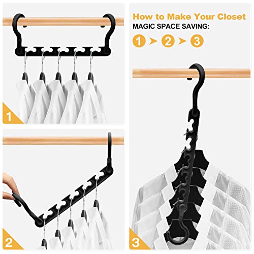 24-Pack-Closet-Organizers-and-Storage,Closet-Organizer-Hangers 5 Holes Hangers-Space-Saving for Heavy Clothes Wardrobe Closets,Dorm-Room-Essentials 24 Pack