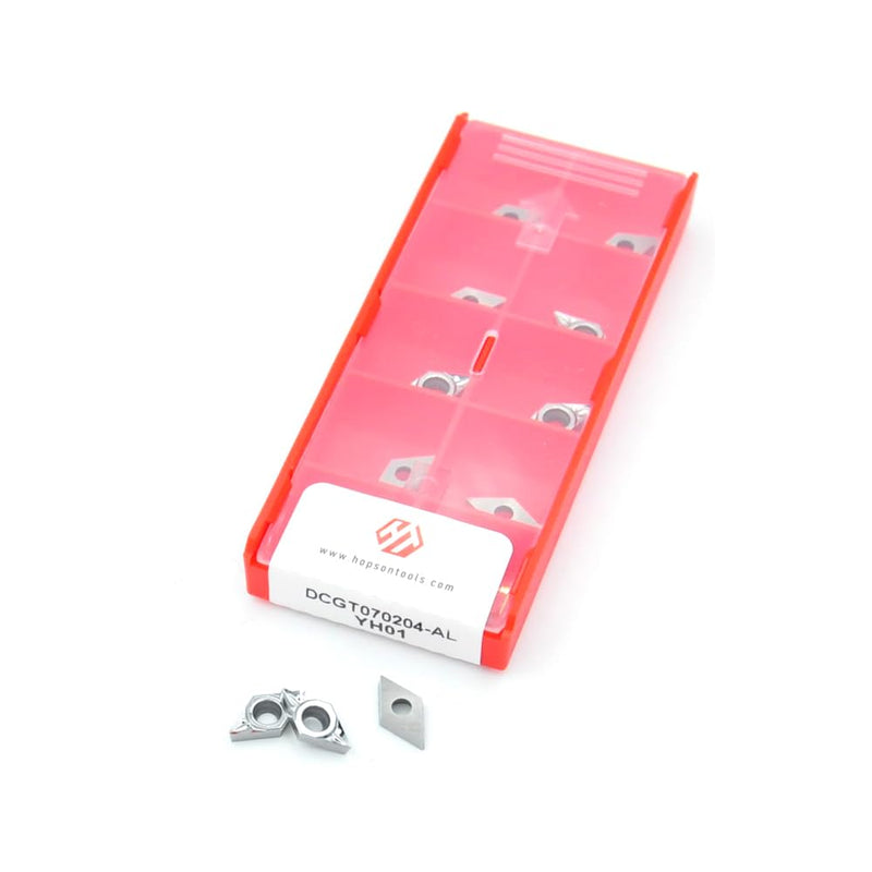 [Australia - AusPower] - Hopson Tools DCGT070204-ALU Indexable Inserts, HM Indexable Inserts for Machining Aluminium or Non-ferrous Metals (Pack of 10) DCGT070204-AL 