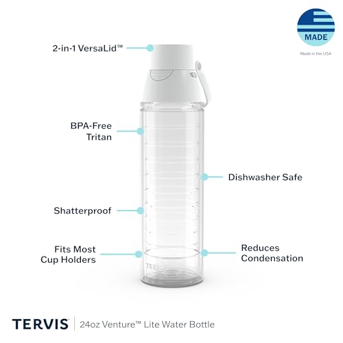 Tervis Venture Lite Game of Thrones - Heraldry Made in USA Double Walled Insulated Tumbler Travel Cup Keeps Drinks Cold & Hot, 24oz Water Bottle, Classic Clear Game of Thrones™ - Heraldry