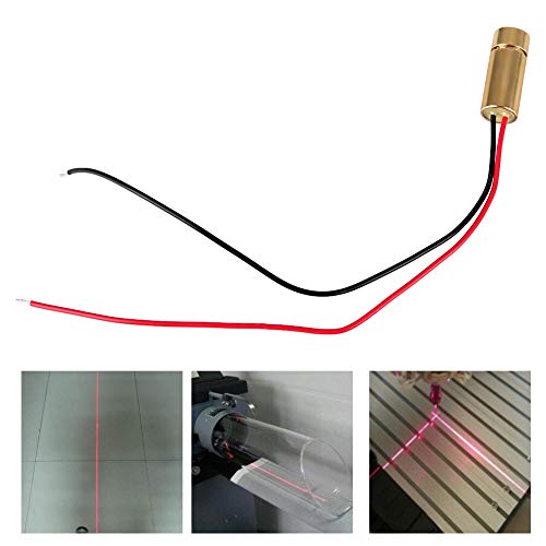 Focusable Laser Module, 2.8-5 V, 650 nm, 5 mW, 9 x 23 mm Diode Module, Red Dot Laser Head Measuring Tool (Line)