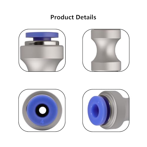 8PCS PTFE Tube Connector for Bambu Lab X1C/P1S/P1P AMS, 3D Ptiner Teflon Tube Pneumatic Joint for Filament Feeding