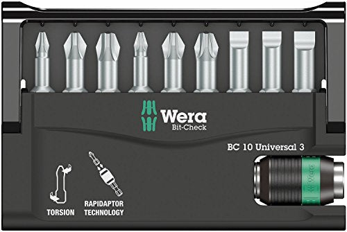 Wera Bit-Check 10 SL, PH, PZ, Universal 3 SB, 10PC - 05073410001
