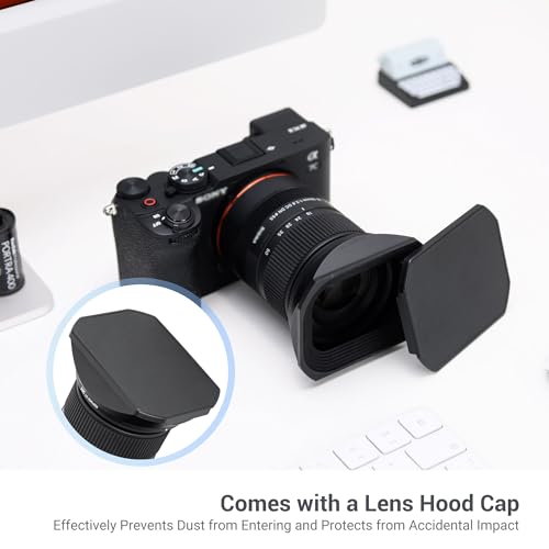 JJC Metal Square Lens Hood for Sigma 18-50mm f/2.8 DC DN Contemporary Lens For Sigma 18-50mm F2.8 Lens