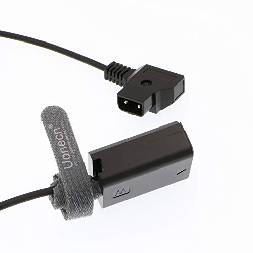 Uonecn NP-FW50 Dummy Battery to D-Tap Coiled Power Cable, 8V Camera Power Cord for Sony Alpha a7 a7R a7S a7II A6000 Series Cameras, 12-36in/30-90cm