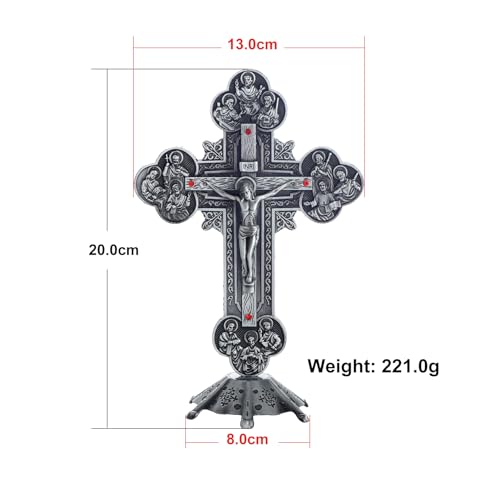 KOMI Standing Cross Statue 8" Metal Jesus Crucifix Religious Gifts Crucifix-3